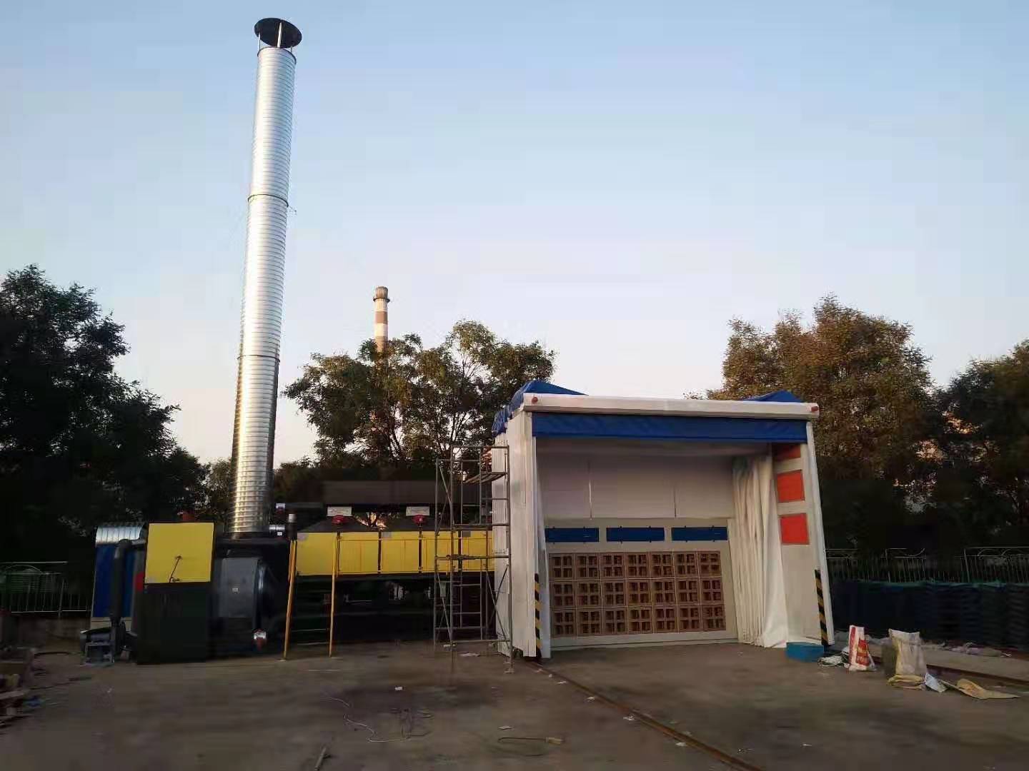 某某機械（xiè）廠移動伸縮房+催化（huà）燃燒治理噴漆廢氣(圖1)